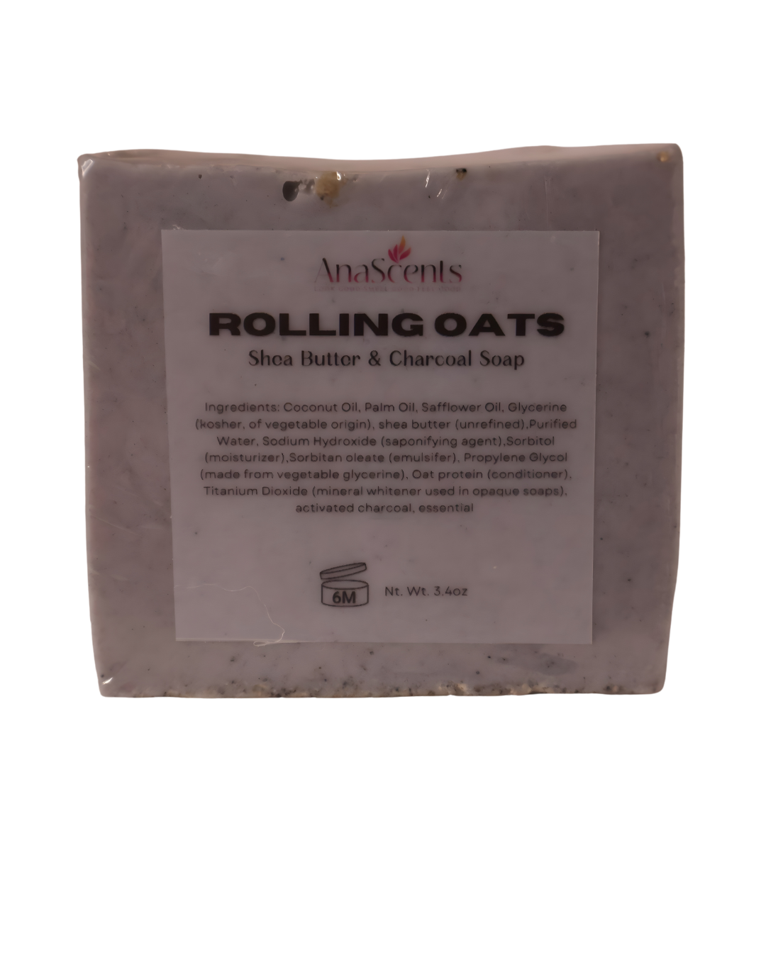 Rolling Oats (activated charcoal face& body bar)