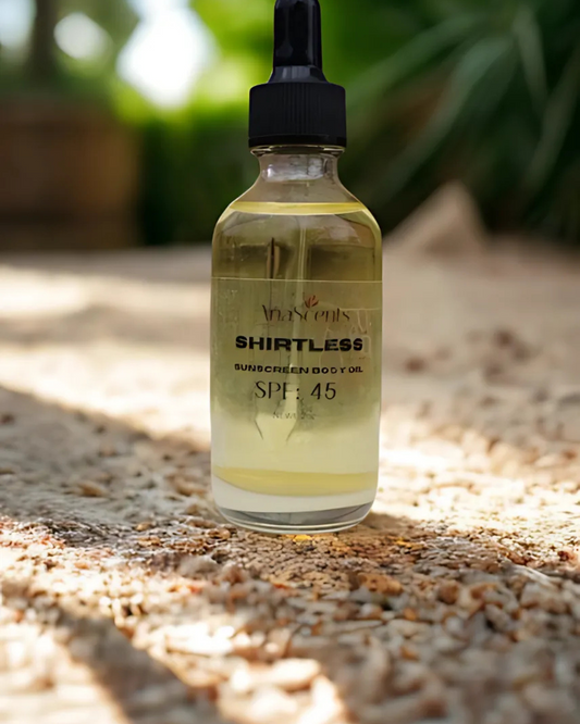 Shirtless Men's Sunscreen Body Oil